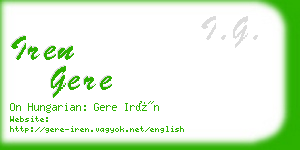 iren gere business card